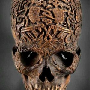 This 350 year old carved Tibetan skull.jpg