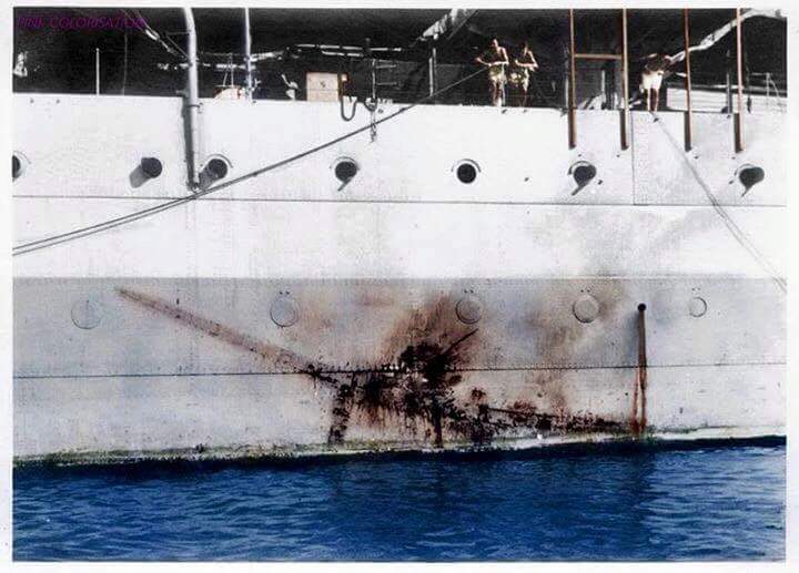 HMS Sussex after an attack by a kamikaze.jpg