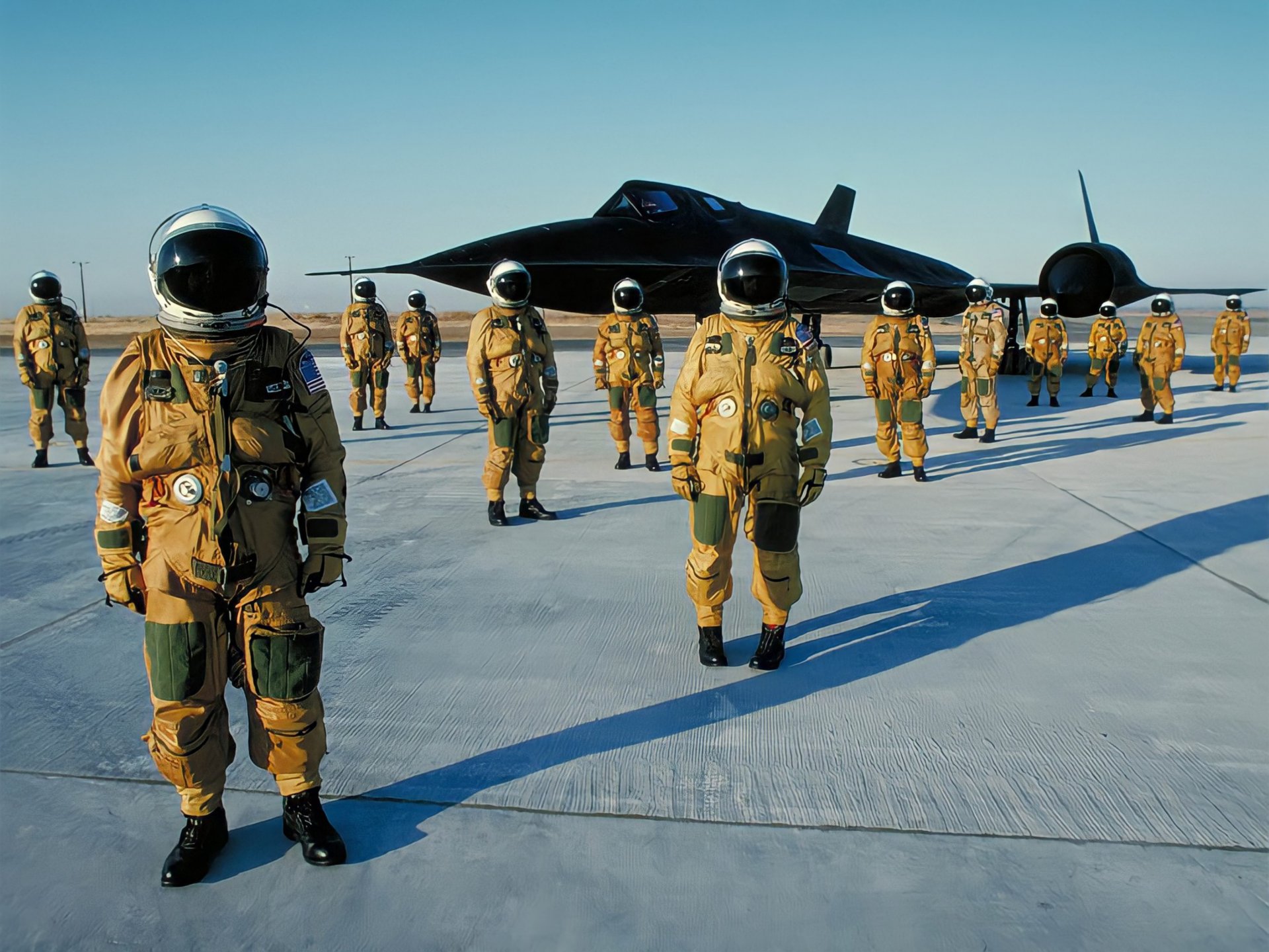 Pilots stand in front of the SR-71 Blackbird.jpg