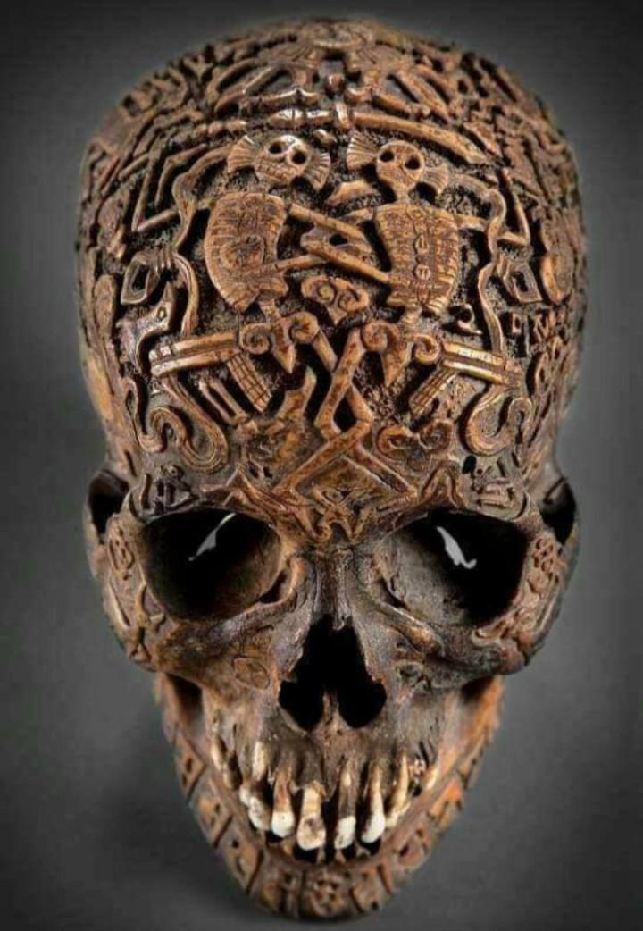 This 350 year old carved Tibetan skull.jpg